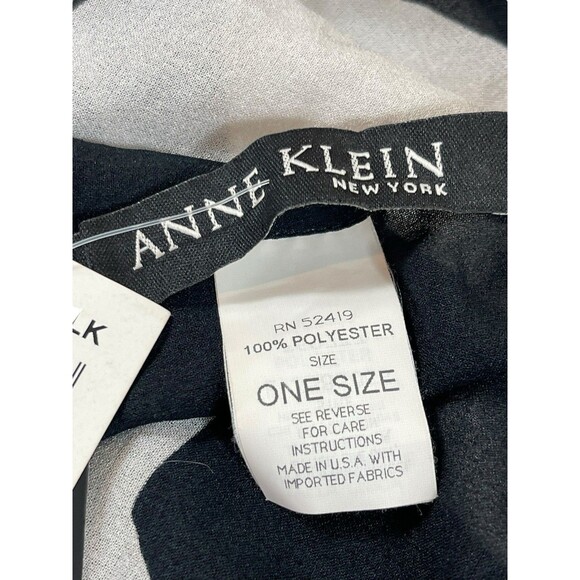 Anne Klein New York One Size Black White Floral Sheer Wrap Kimono Scarf NWT - Picture 3 of 11